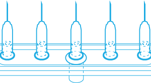 MULTI-INJECTORS, LINEAR, 5-NEEDLE CONNECTIONS, 27G/0,40x6MM, 36PCS.